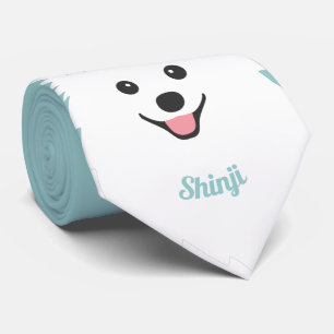 Personnalisé Happy japonais Spitz Dog Cravate rob
