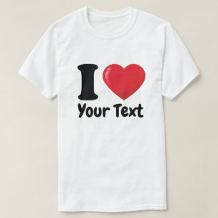 Personnalisé I Coeur Chemise, I Love T-shirt