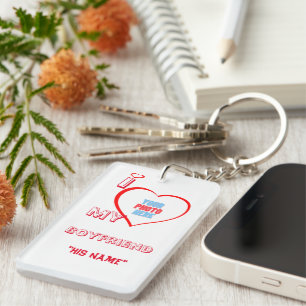 Personnalisé "I Love My Boyfriend "son nom"