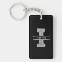 Personnalisé I Premier Monogramme Argent Votre Nom