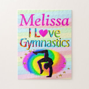 PERSONNALISÉ J'ADORE LA GYMNASTIQUE PUZZLE