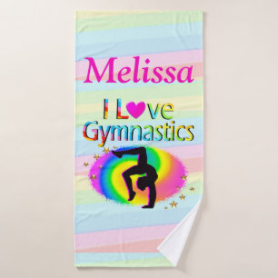 PERSONNALISÉ J'ADORE LA SERVIETTE DE PLAGE GYMNAST