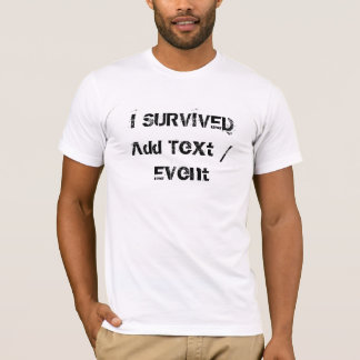 Personnalisé J'AI SURVÉCU T-shirt en toile Bella H