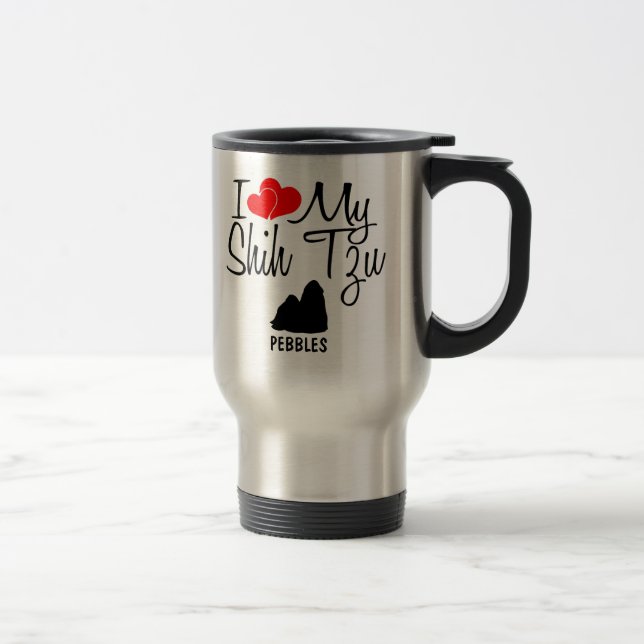Personnalisé J'Aime Mon Chih Tzu Mug (Droit)