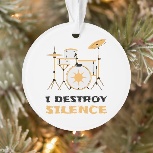 Personnalisé Je Détruit Silence Drôle Drummer (Arbre)