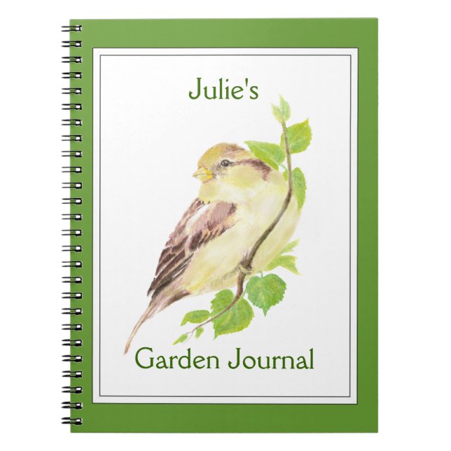 Personnalisé, Journal de jardin avec éperon d'aqua (Devant)
