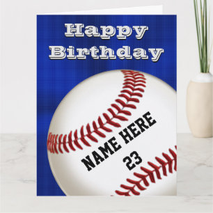 PERSONNALISÉ Joyeuses cartes de baseball d'anniver