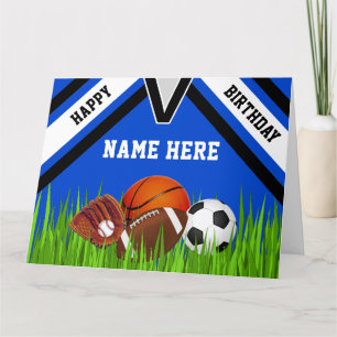 Personnalisé Joyeux Anniversaire, Sports Cartes d'