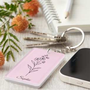 Personnalisé Juillet Fleur de naissance Larkspur P