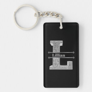 Personnalisé L Premier Monogramme D'Argent Votre N