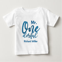 Personnalisé M. Onederful Baby Boy T-Shirt