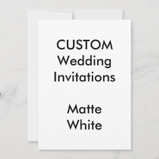 Personnalisé MATTE BLANC Invitations de mariage 5"