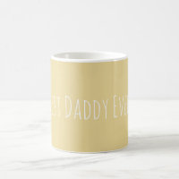 Personnalisé Meilleur Papa Jaune Jamais Douce Mug