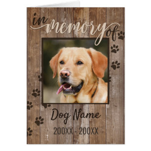 Personnalisé Mémorial Chien Russe Bois Look Sympat
