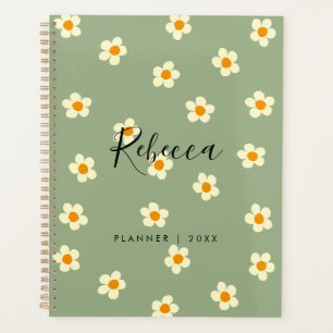 Personnalisé Moderne Fleur de Daisy Verte 2023