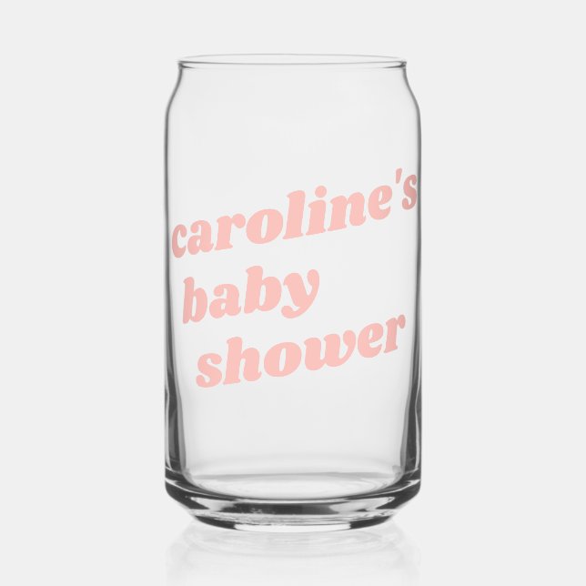 Personnalisé Moderne Rose Retro Favoriser Baby sho (Recto)