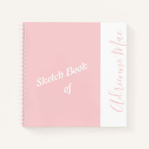 Personnalisé Moderne Rose Votre Nom Carnet de note