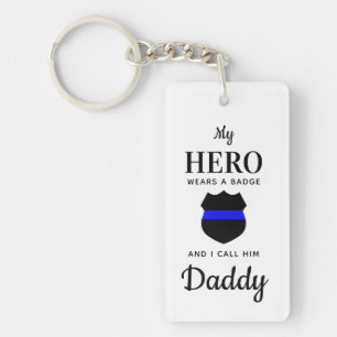 Personnalisé Mon Héros Porte Un Badge Police Pap