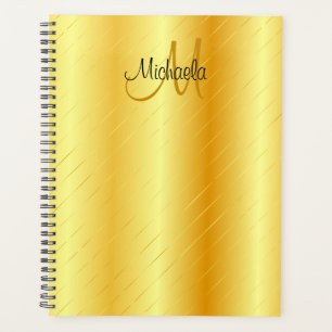 Personnalisé Monogramme Élégant Modèle d'or Faux