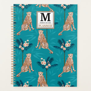 Personnalisé Monogrammed Blue Leopard Motif 2023