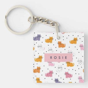 Personnalisé Motif de chat jouant avec Pois