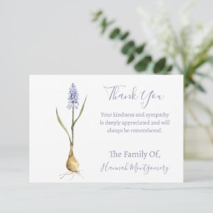 Personnalisé Muscari Sympathie Merci Cartes
