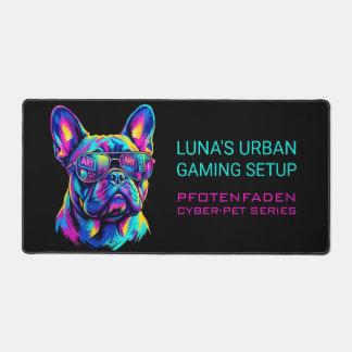 Personnalisé Néon Bouledogue Français Gaming