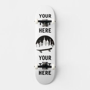 Personnalisé - New York avec un skateboard minuscu