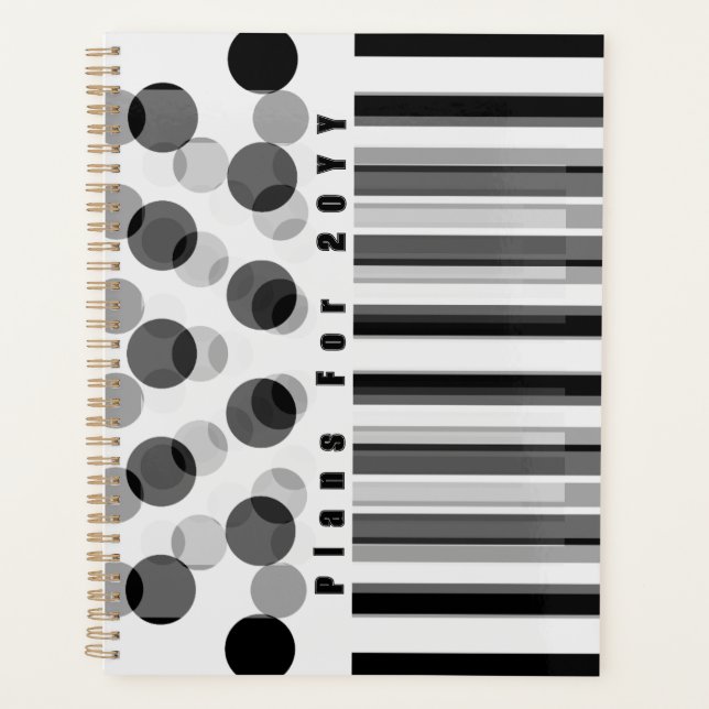 Personnalisé noir et blanc Inspiré géométrique (Devant)