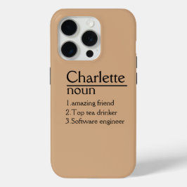 Personnalisé Nom définition iPhone 15 pro Coque