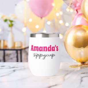 Personnalisé Nom Personnalisé Sippy Cup Vin Tumble