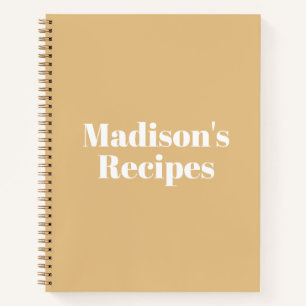 Personnalisé Nom Recette Livre cadeau de fête de