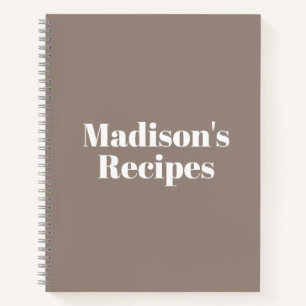 Personnalisé Nom Recette Livre cadeau de fête des