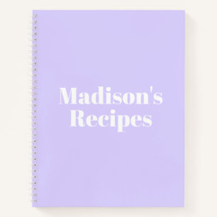 Personnalisé Nom Recette Livre cadeau de fête des