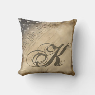 Personnalisé NOUS LE PEUPLE Coussin du drapeau amé