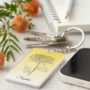 Personnalisé Novembre Fleur de naissance Chrysanth