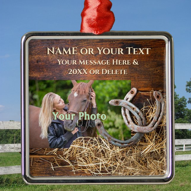 Personnalisé, Ornements de chevaux pour sapin de N (Personalized Gifts for Horse Lovers. Horse Ornaments. Horse Themed Christmas Gifts)