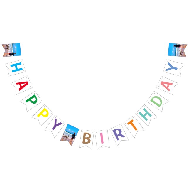 Personnalisé Photo Anniversaire Drapeaux de Bunthd (Tout)