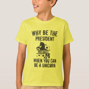 Personnalisé Pourquoi président T-shirt drôle unic