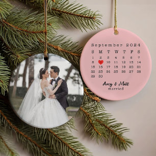Personnalisé Premier Noël Marié Ornement de la pho