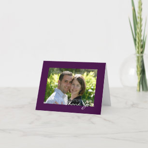 Personnalisé Purple Photo Mariage Merci Cartes