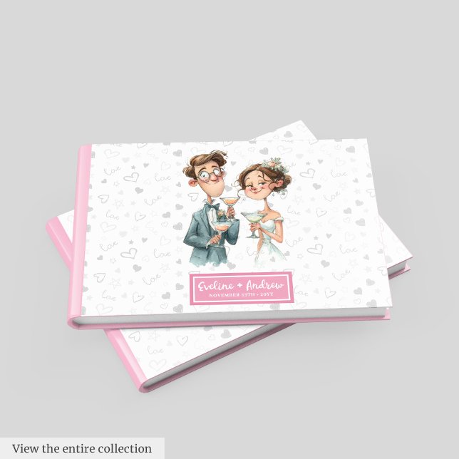 Personnalisé Quirky Mariage Livre d'invité Hilarié (Personalized Quirky Wedding Guest Book Hilarious Art)