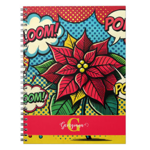Personnalisé Retro Comic Livre Pop Art Poinsettia