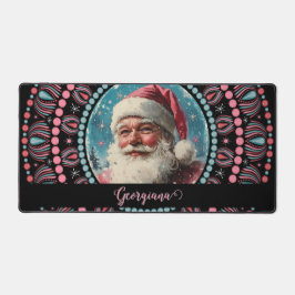 Personnalisé Retro Père Noël Pinkmas Floral Mandal