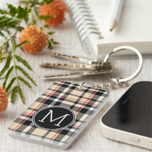 Personnalisé Rouge Beige Noir Blanc Carré Plaid Mo