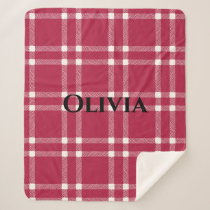 Personnalisé Rouge et blanc Plaid Simple Country