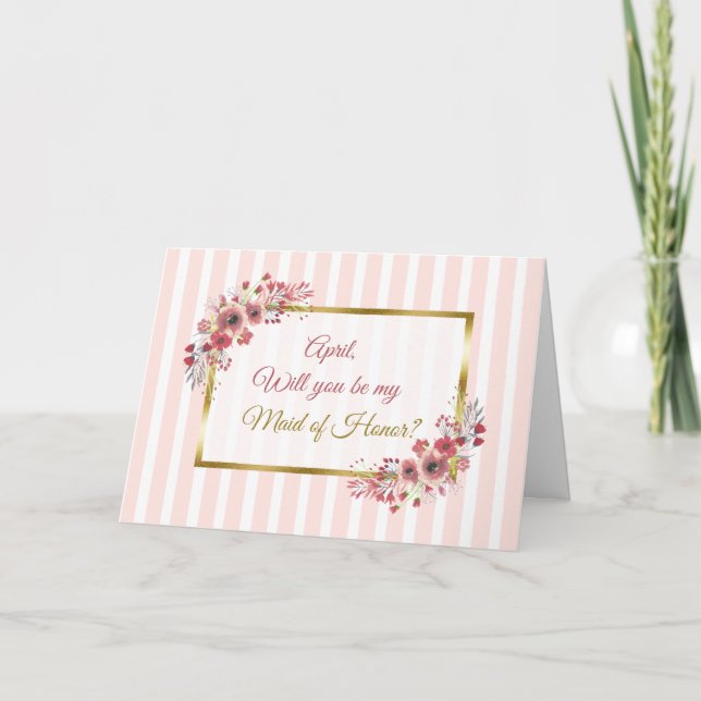 Personnalisé Serez-vous ma carte de femme d'honneu (Devant)