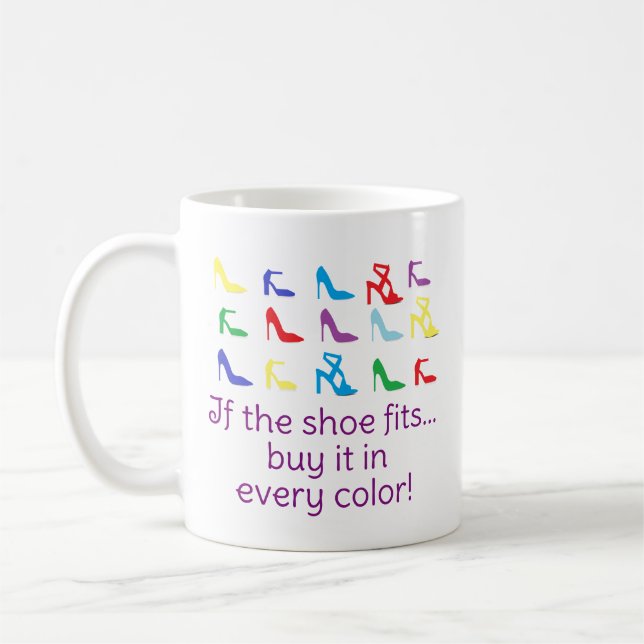 Personnalisé "Si La Chaussure Convient..." Mug (Gauche)