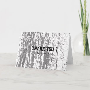 Personnalisé simple élégant Merci en bois flou