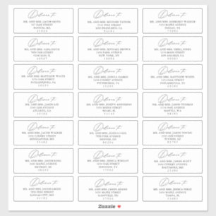 Personnalisé Simple Moderne Mariage Étiquettes de 